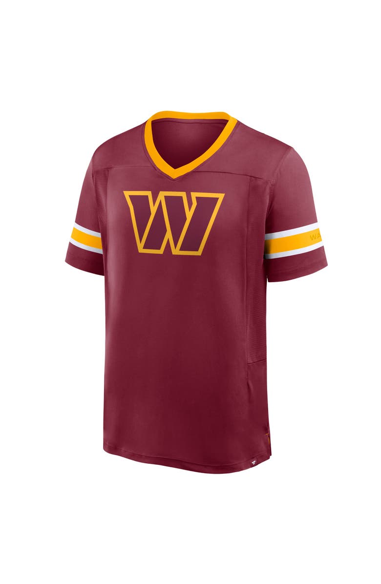 FANATICS Men's Fanatics Burgundy Washington Commanders Hometown Premium Hashmark V-Neck T-Shirt, Alternate, color, Burgundy