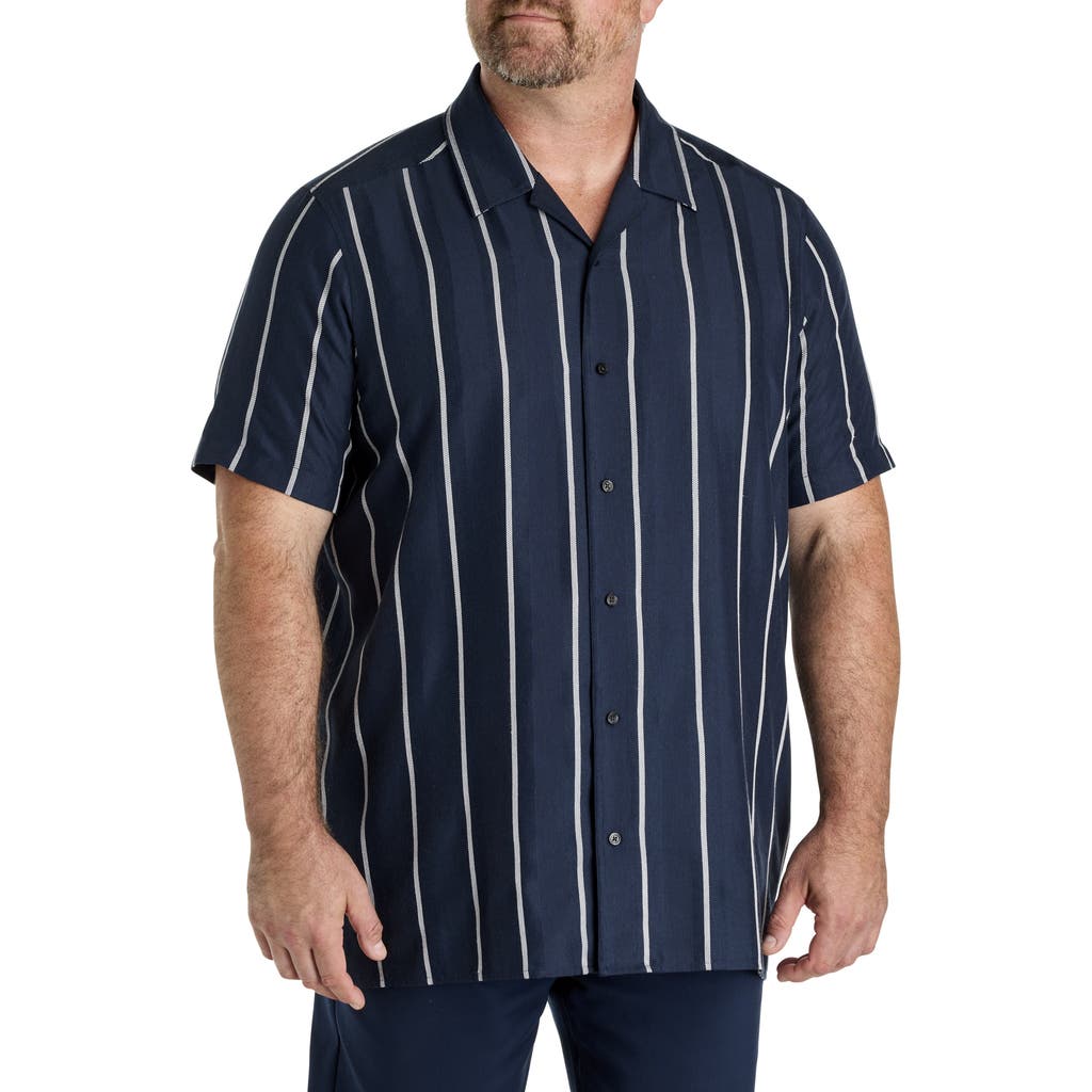 Perry Ellis Big & Tall Striped Sport Shirt in Dark Sapphire  product