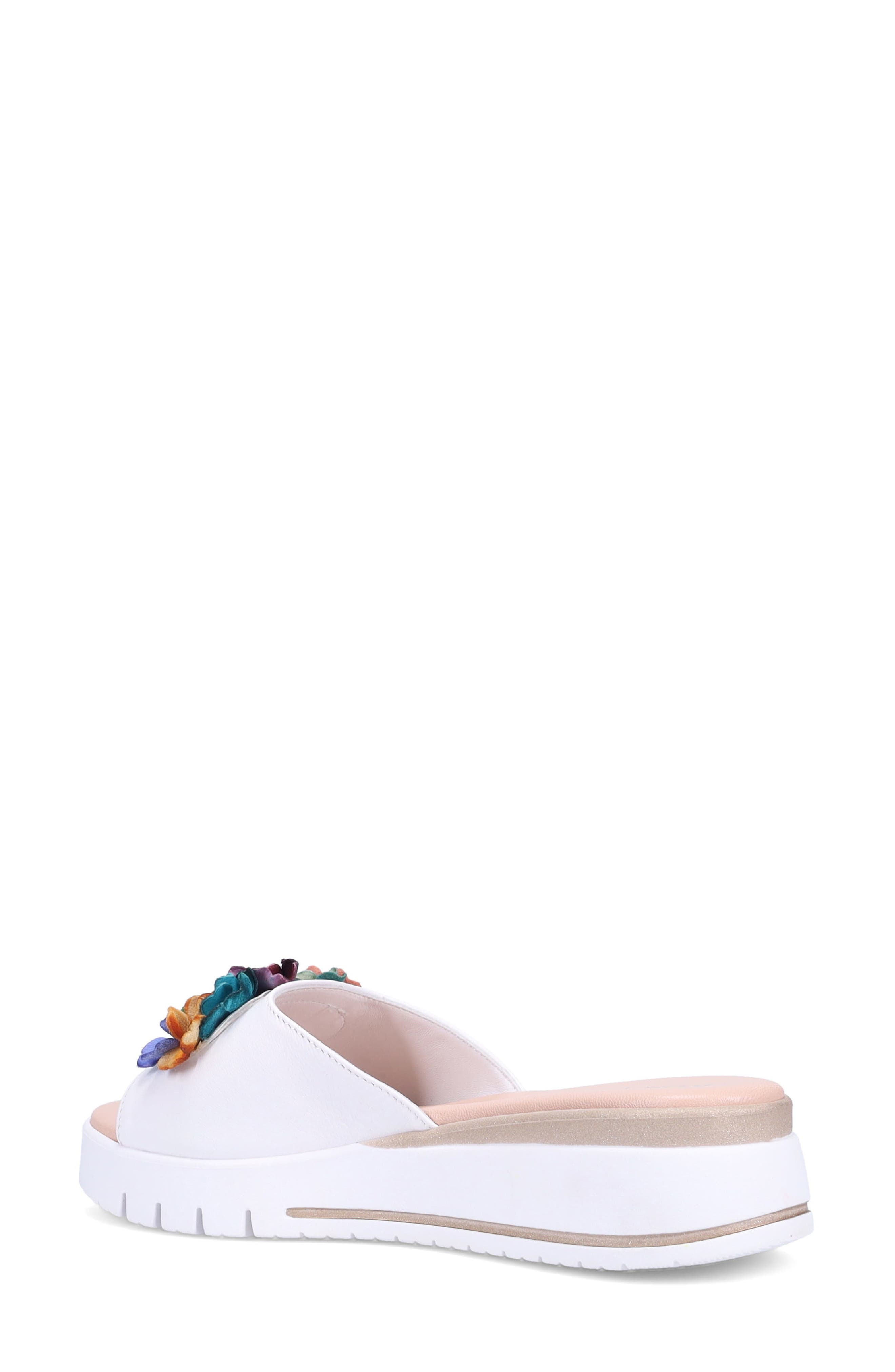 Ron White Ravella Platform Wedge Slide Sandal, Alternate, color, White