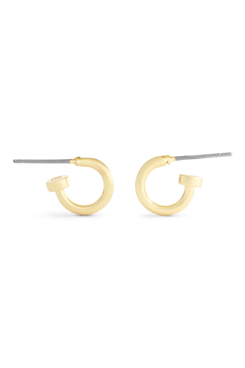 Mini Core Huggie Hoop Earrings, Alternate, color, GOLD