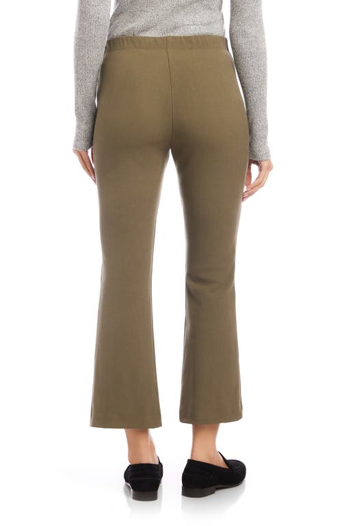 Fifteen Twenty Sigourney Pintuck Crop Stretch Twill Pants In Green