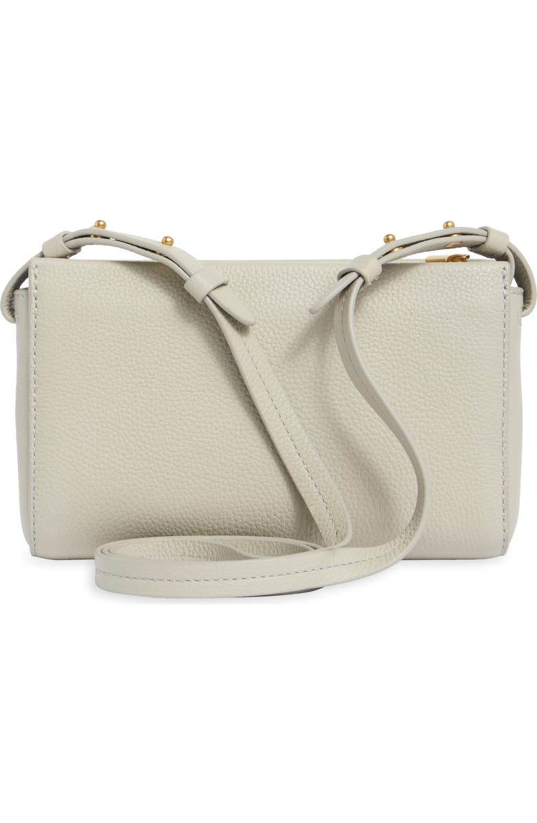 Vince Smyrna Pebble Leather Wallet on Strap, Alternate, color, Dove