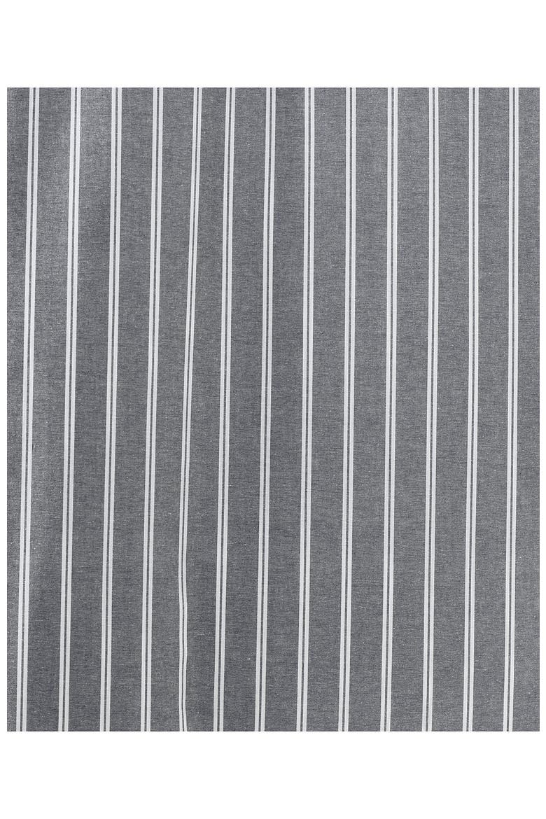 Oxford Yarn Dyed Cotton Reversible Duvet Cover, Alternate, color, Black Slate/Graphite Stripe