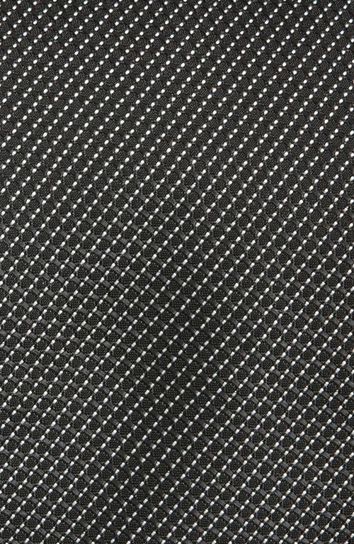 Hugo Boss Boss Diagonal Stripe Jacquard Silk Blend Tie In Black