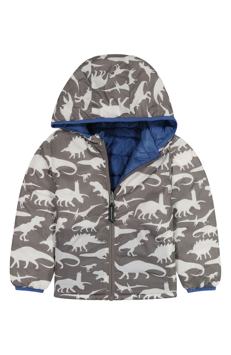 Andy & Evan Kids' Reversible Hooded Puffer Jacket, Main, color,