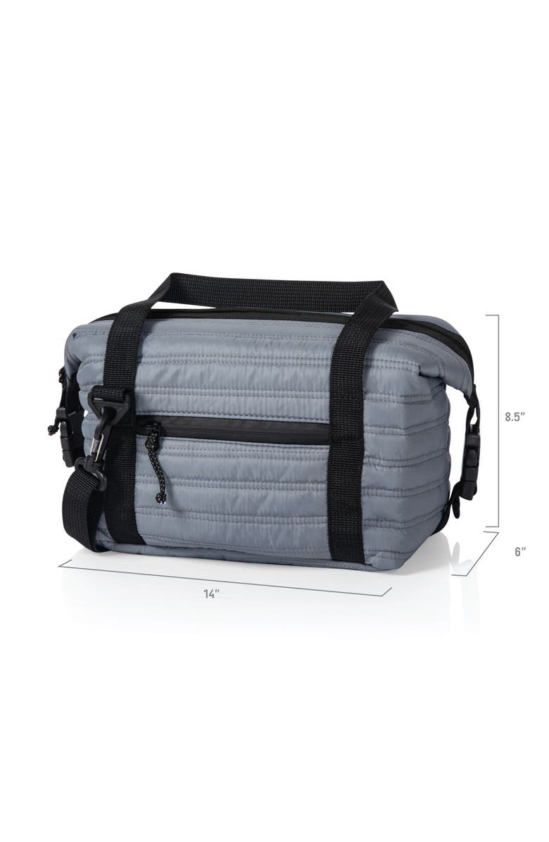 Oniva Midday Quilted Washable Insulated Lunch Bag, Alternate, color, Gray