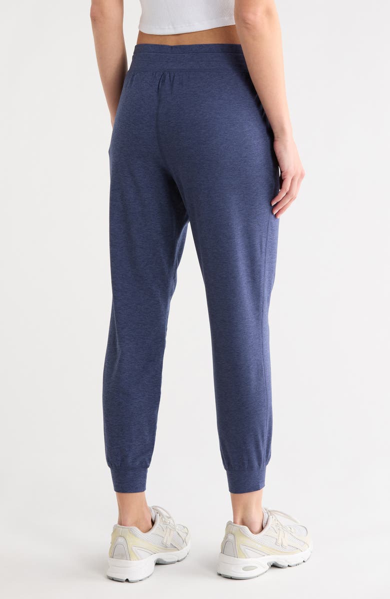 DKNY Space Dye High Waist Slim Fit Pants, Alternate, color, Peacoat Sp