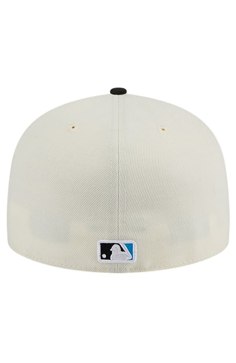 New Era Men's New Era Cream Miami Marlins Chrome 59FIFTY Fitted Hat, Alternate, color, Cream