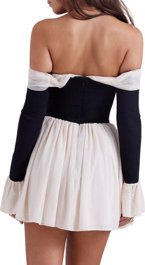 Alana Strapless Long Sleeve Minidress