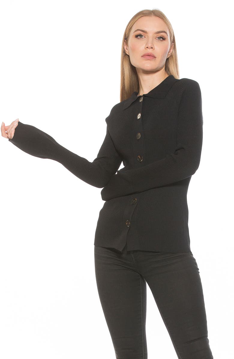 Alexia Admor Beatrice Button-Down Long Sleeve Cardigan, Alternate, color, 