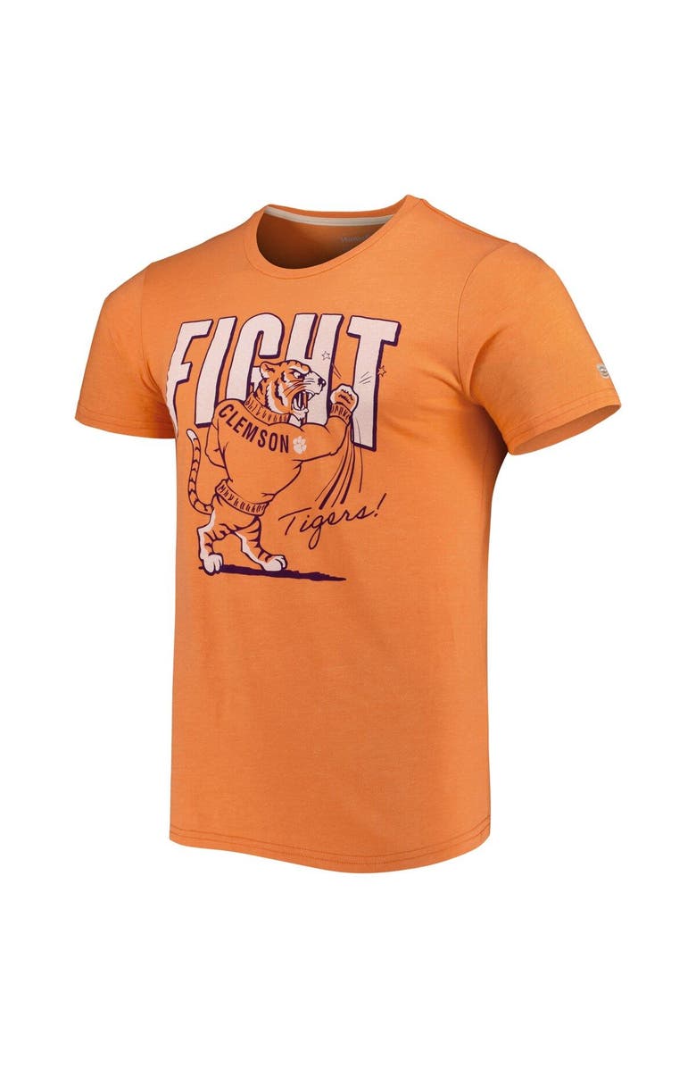 HOMEFIELD Men's Homefield Heathered Orange Clemson Tigers Fight Vintage T-Shirt, Alternate, color, 