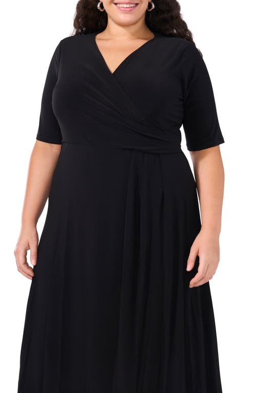 CHAUS CHAUS LAURA FAUX WRAP MIDI DRESS
