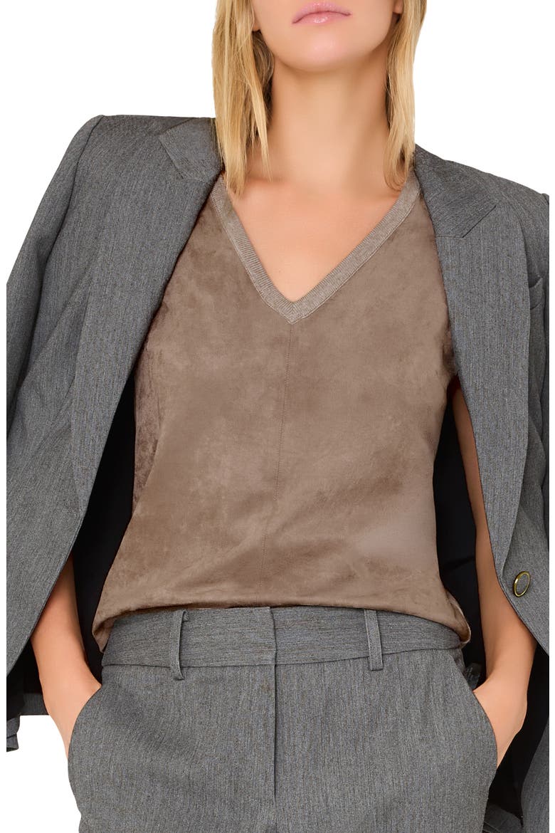 Nicola Wool Blend Crop Pants, Alternate, color, DARK GREY