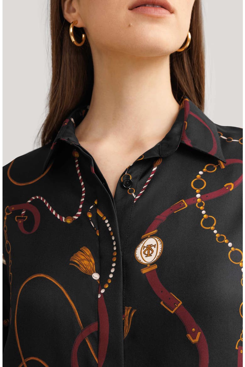 Women's Louisville Print Silk Shirt, Alternate, color, Louisville Print