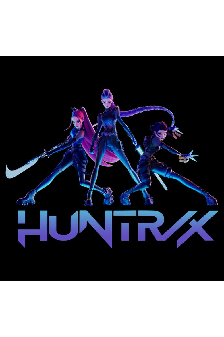 Mens KPop Demon Hunters Huntrix Girls T Shirt, Alternate, color, Black