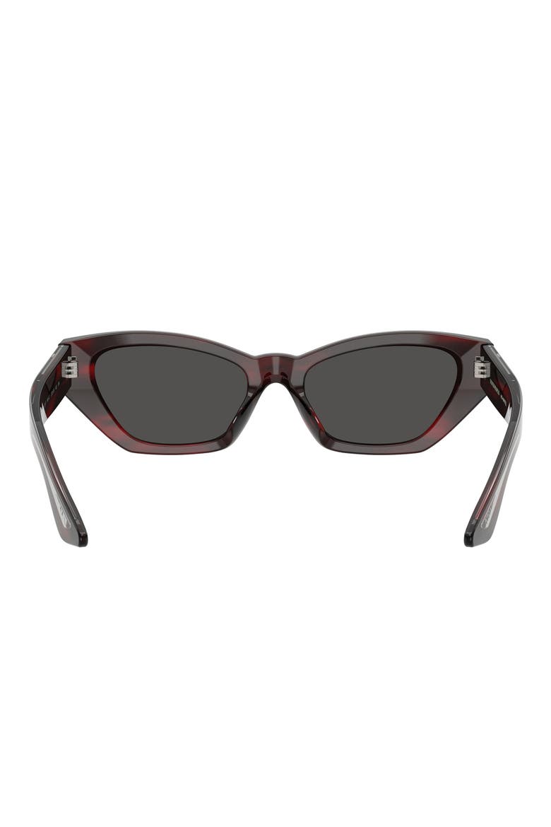 53mm Khaite Cat Eye Sunglasses, Alternate, color, BORDEAUX BARK / GREY