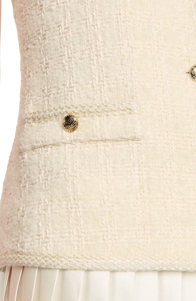 SANDRO Tweed dress, Alternate, color, 