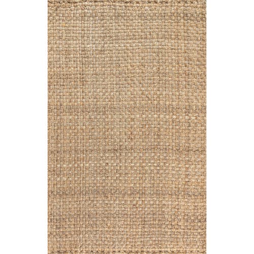 Jonathan Y Estera Hand Woven Boucle Chunky Jute Area Rug In Natural