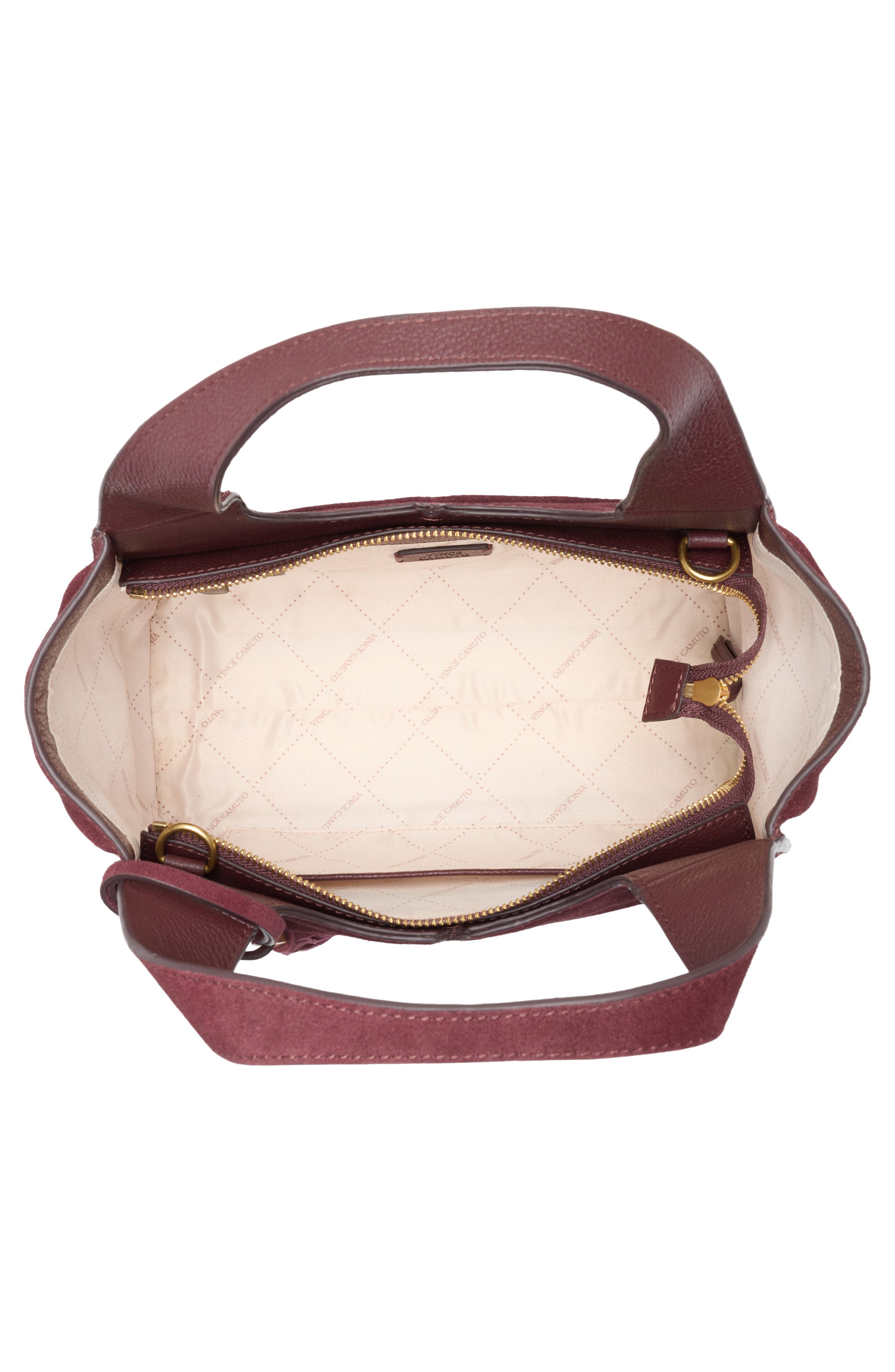 Vince Camuto Aleah Leather Satchel, Alternate, color, Red 01