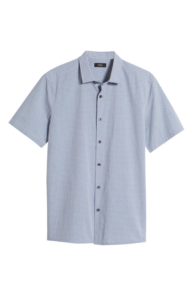 Theory Murray Trim Fit Check Short Sleeve Sport Shirt, Alternate, color,