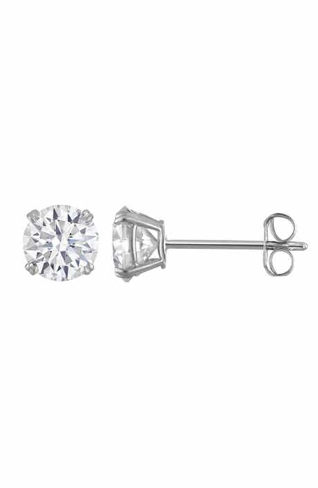 FZN 14k Gold Moissanite Stud Earrings