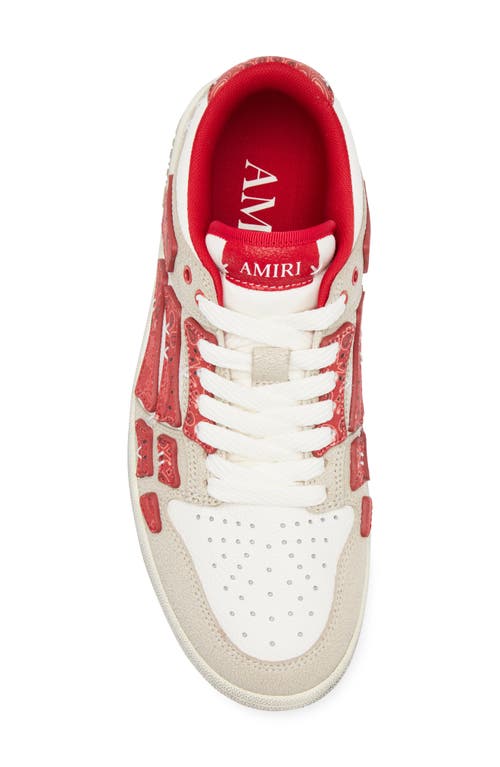 Amiri Leather Bandana Skel Sneakers With Contrast Panels
