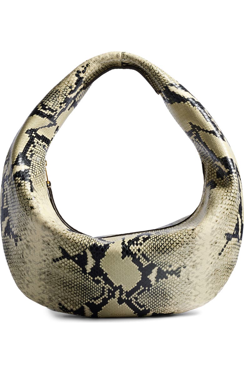 Khaite Medium Olivia Snakeskin Embossed Leather Hobo Bag, Main, color, Natural 121