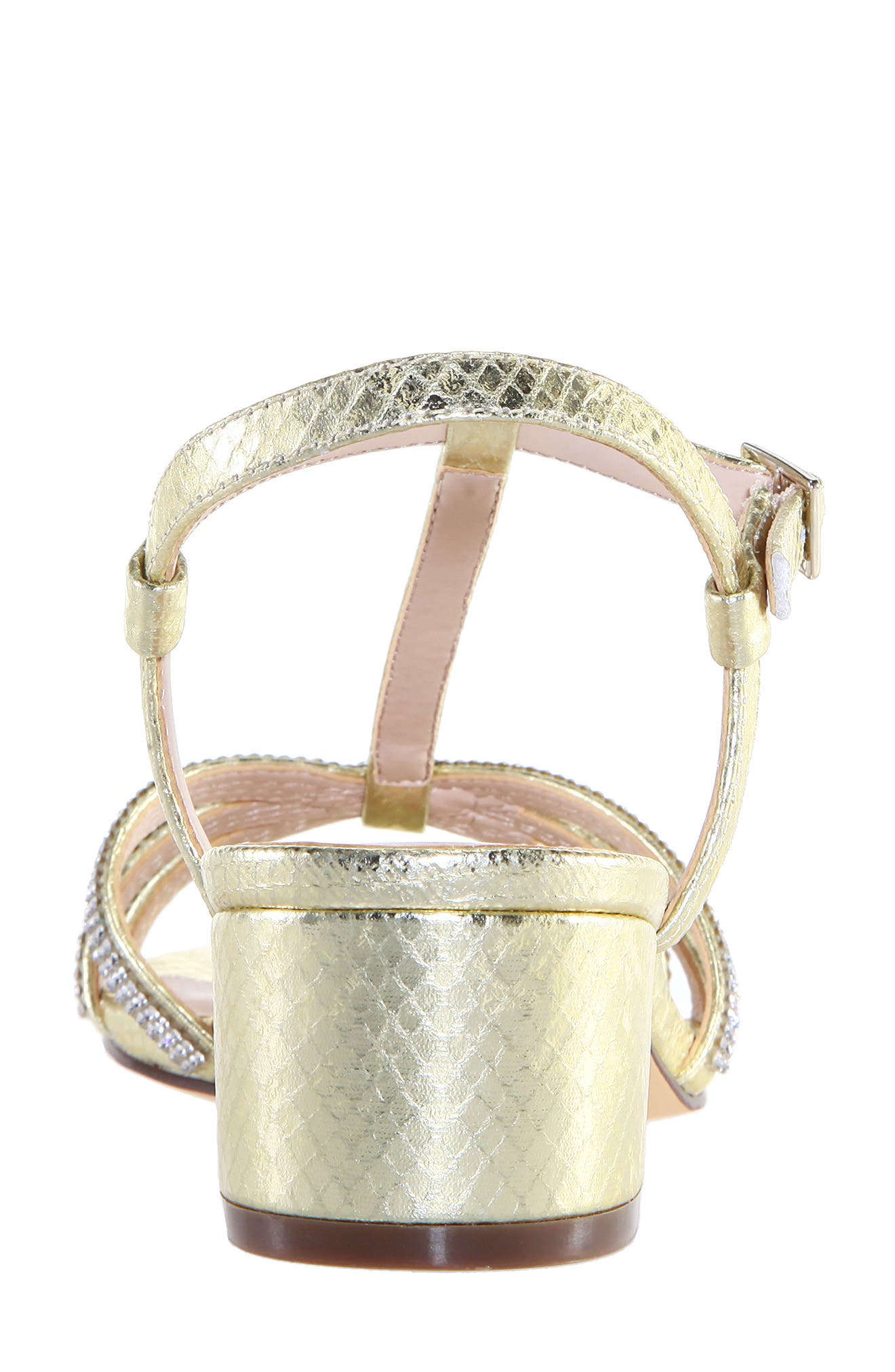 Nina Gwynn Strappy Snake Embossed Sandal, Alternate, color, 