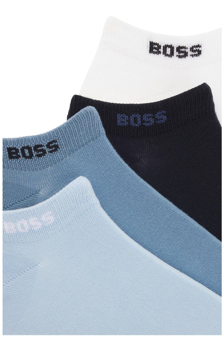 Assorted 5-Pack Cotton Blend Ankle Socks, Alternate, color, BLUE/ BLACK/ WHITE ASSORTED