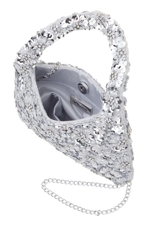 Nina Elia Top Handle Bag In Silver