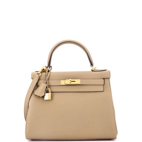 Kelly Handbag Light Togo with Gold Hardware 28