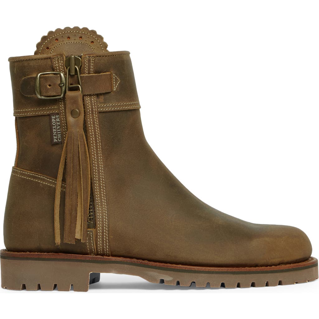 Penelope Chilvers Crop Tassel Leather Boot in Biscuit  product