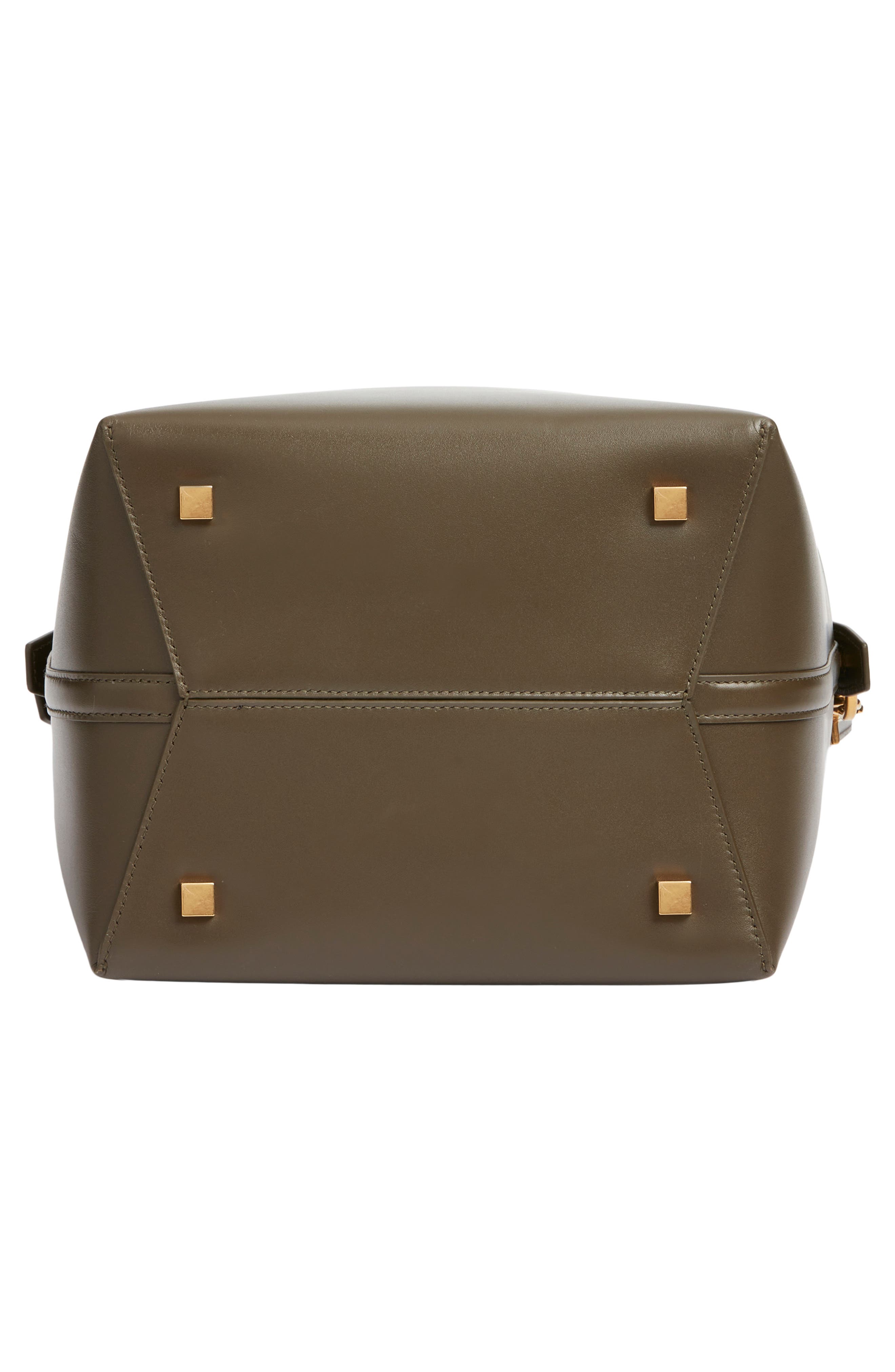 Saint Laurent Le 37 Leather Bucket Bag, Alternate, color, Deep Musk