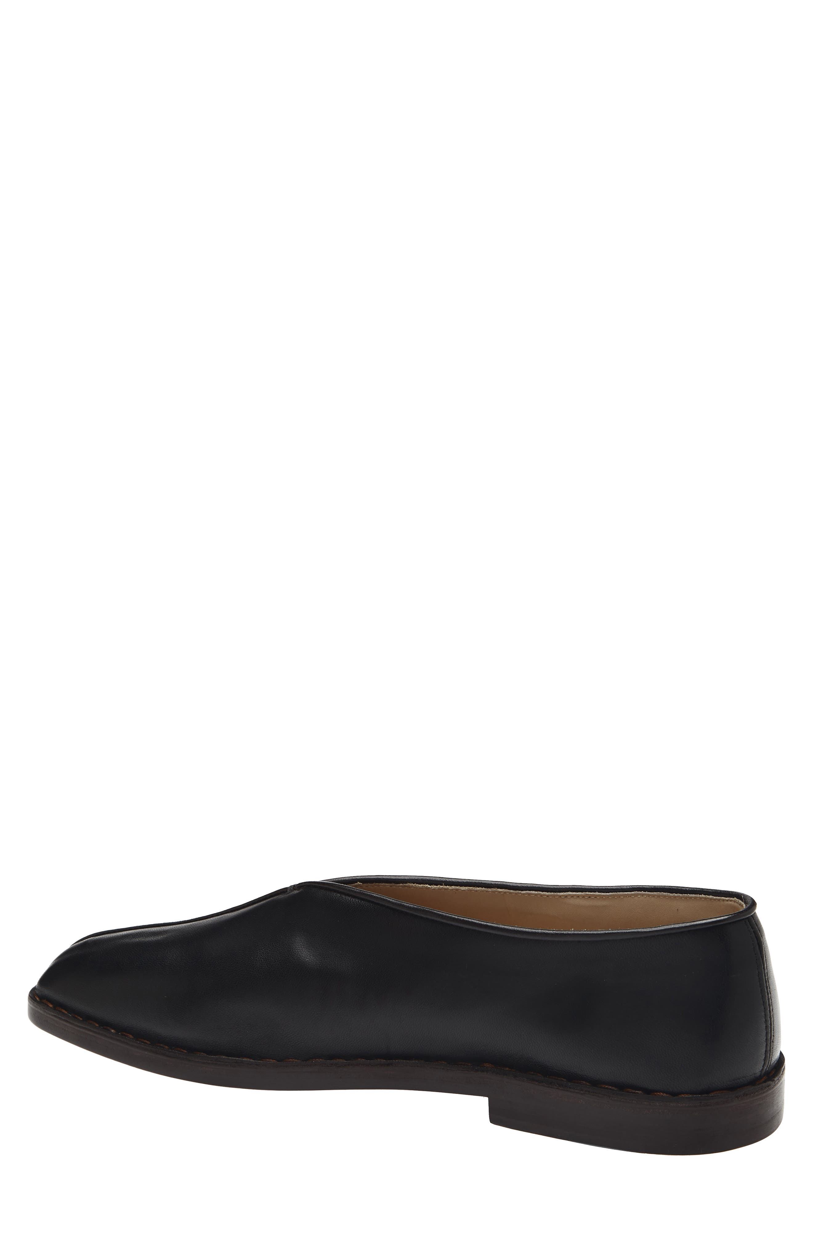Lemaire Piped Leather Loafer, Alternate, color, Black/ Dark Chocolate