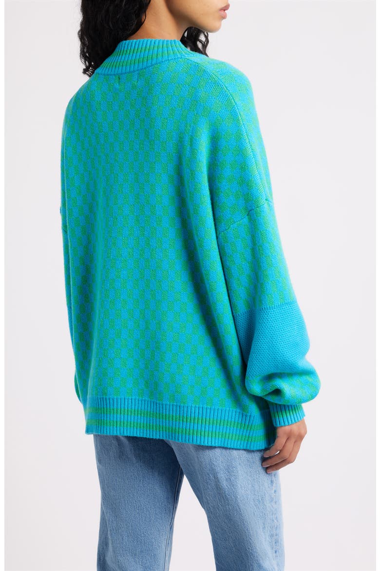 Get What I Want Grandpa Cardigan, Alternate, color, BLUE/ GREEN
