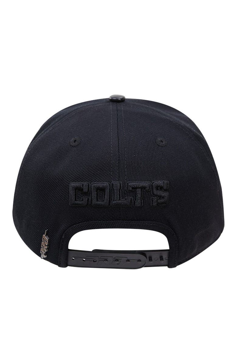 PRO STANDARD Men's Pro Standard  Indianapolis Colts Triple Black Snapback Hat, Alternate, color, 
