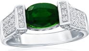 SOUZANA by Suzy Levian 14K Gold Green Tourmaline & Diamond Ring