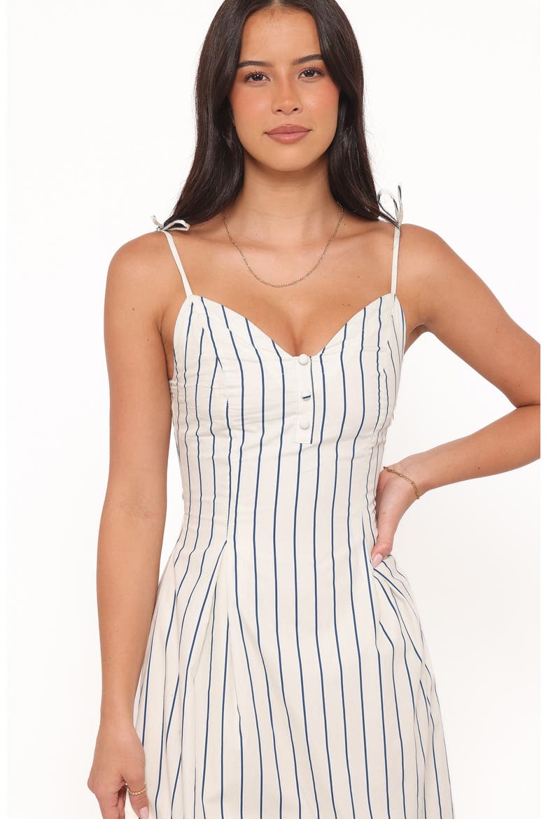 Jordin Striped Cotton Maxi Dress, Alternate, color, IVORY/ BLUE STRIPE