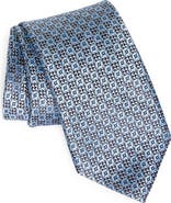 ZEGNA TIES Paglie Geometric Jacquard Silk Tie