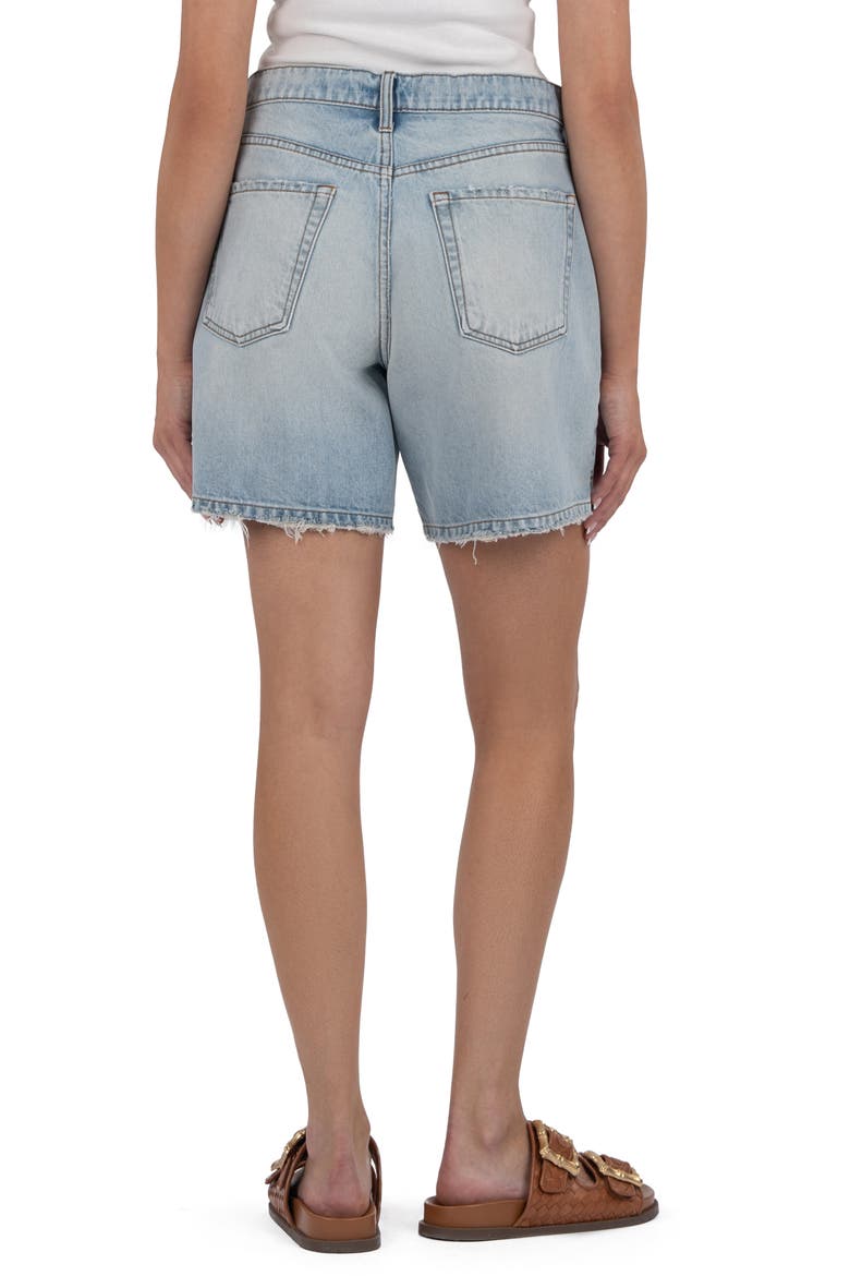 Holly Drawstring Waist Mid Thigh Denim Shorts, Alternate, color, SIMPLY W/LT BAS