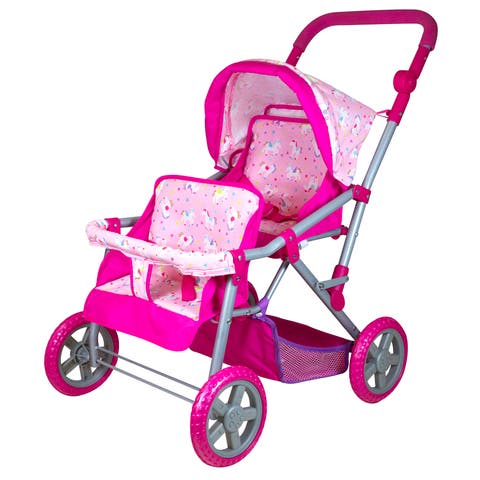 Colorful Twin Baby Doll Pram