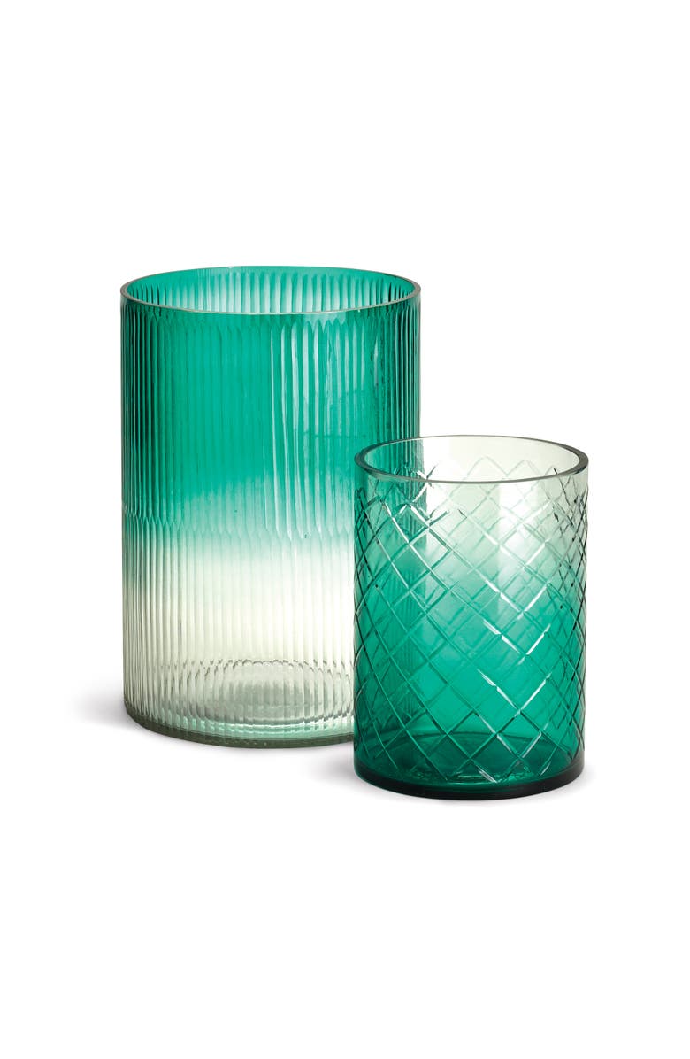 Napa Home & Garden Aurora Hurricanes 10" & 7" Set of 2, Main, color, Green