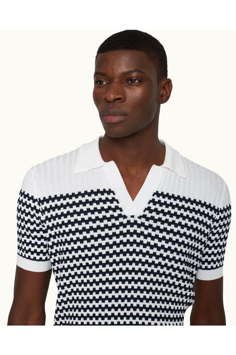 Canet Tailored-Fit Polo Shirt, Alternate, color, Cloud/Ink