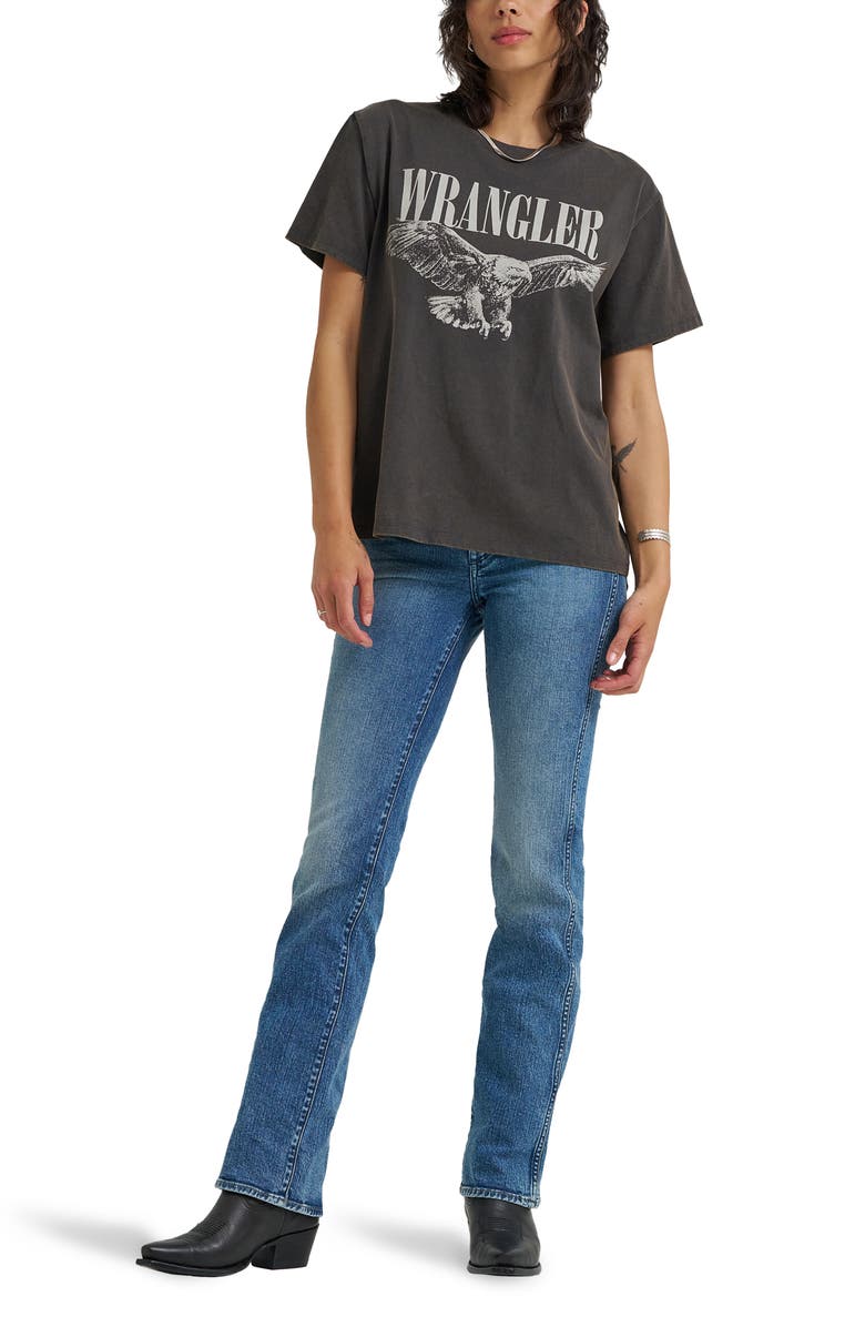 Wrangler Mid Rise Bootcut Jeans, Alternate, color, Rustler Wash