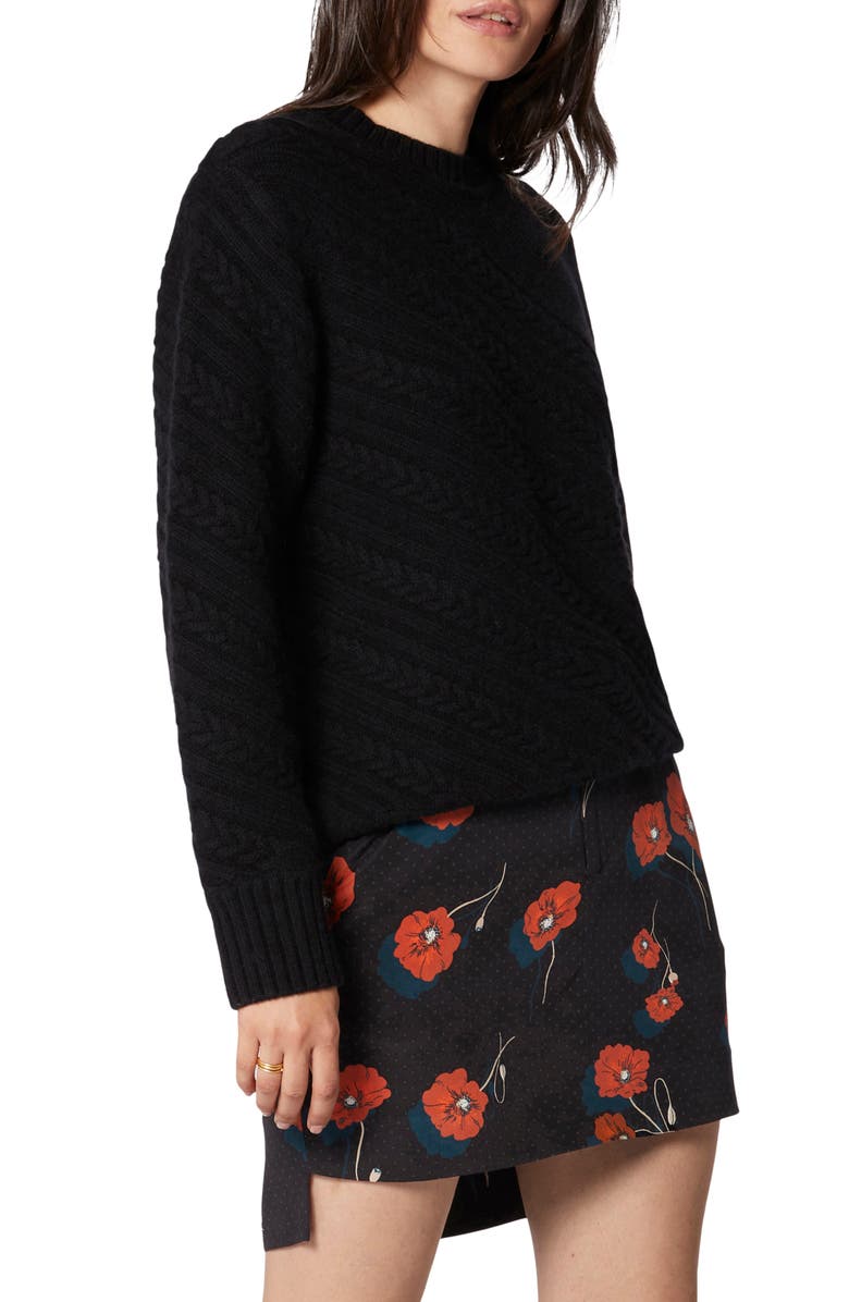 Equipment Seranon Wool Cable Sweater, Alternate, color, 