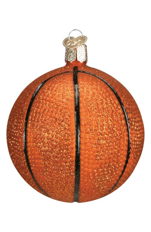 Old World Christmas Basketball Glass Ornament in Orange  product