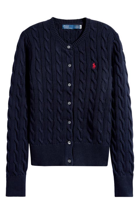 Cable Knit Cotton Cardigan