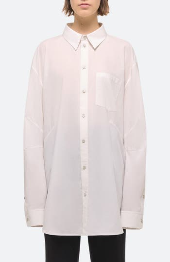 Helmut Lang Oversized Long-sleeve Shirt In White - 100