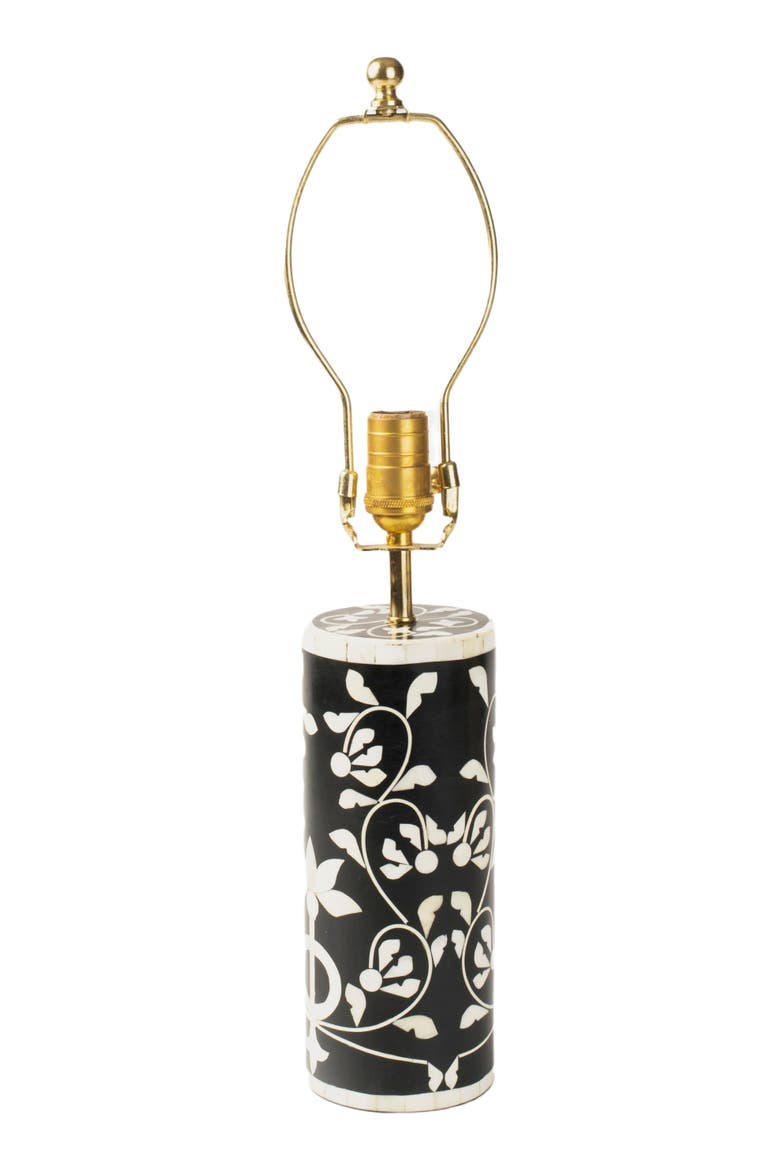 Floral Vines Table Lamp - Black, Main, color, Floral