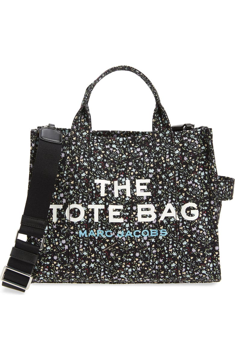 Marc Jacobs Medium Traveler Ditsy Floral Canvas Tote, Main, color,